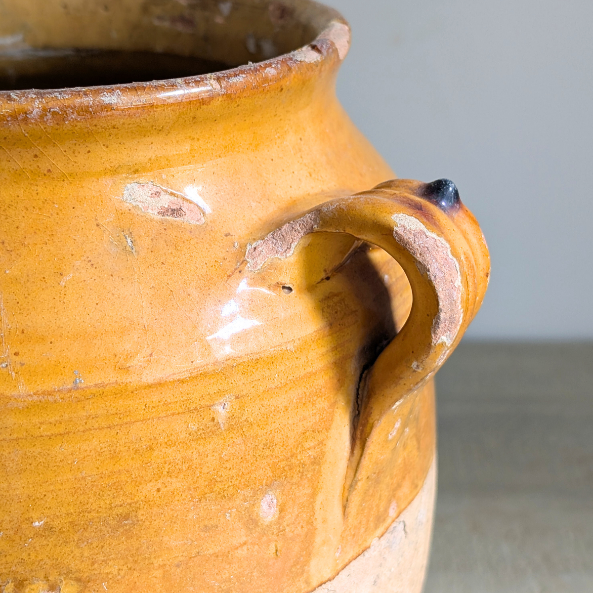 Large Yellow Confit Pot 2