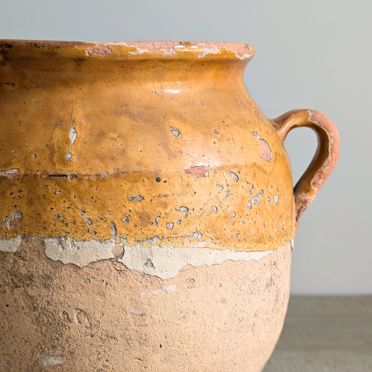 Large Yellow Confit Pot 1