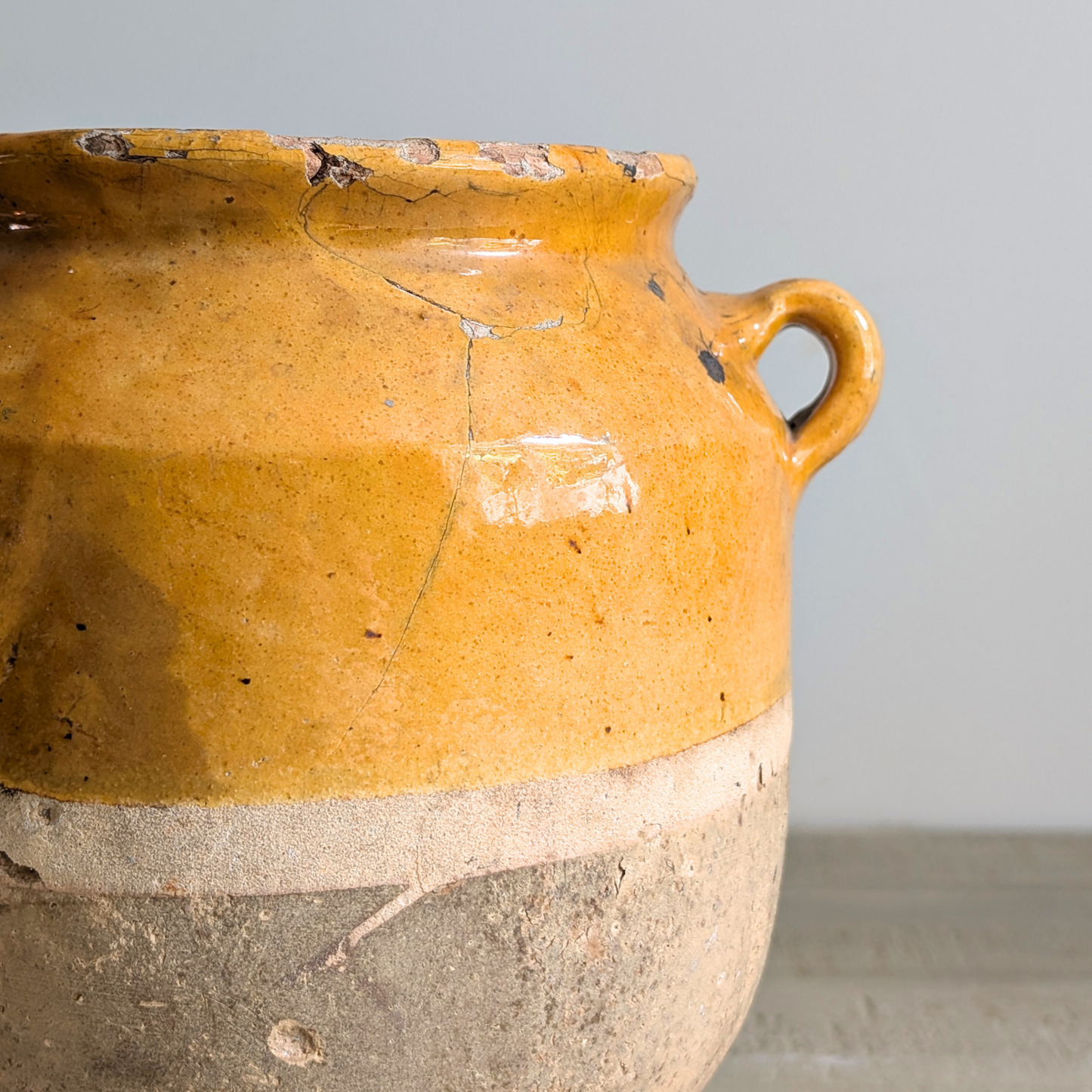Large Yellow Confit Pot 3