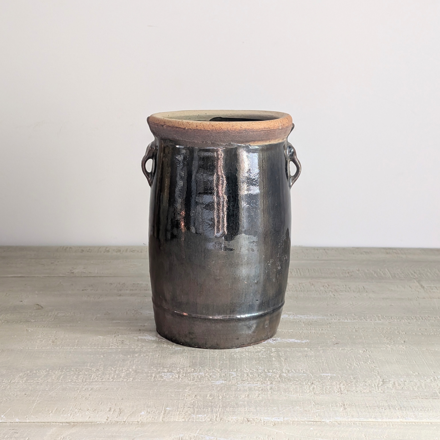 Tall Brown Chinese Pot