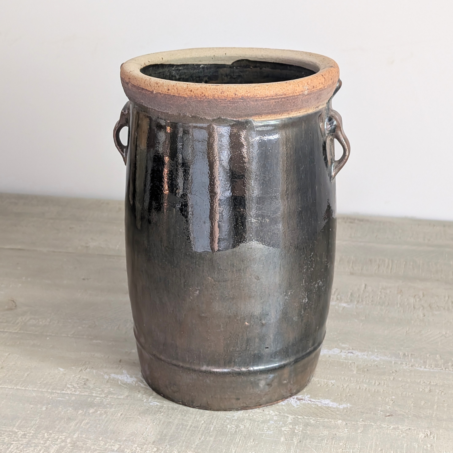 Tall Brown Chinese Pot