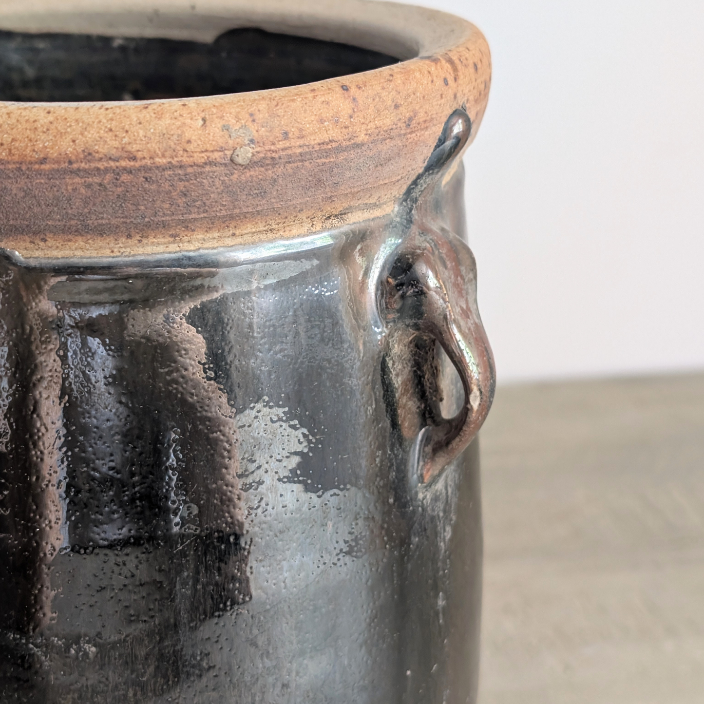 Tall Brown Chinese Pot
