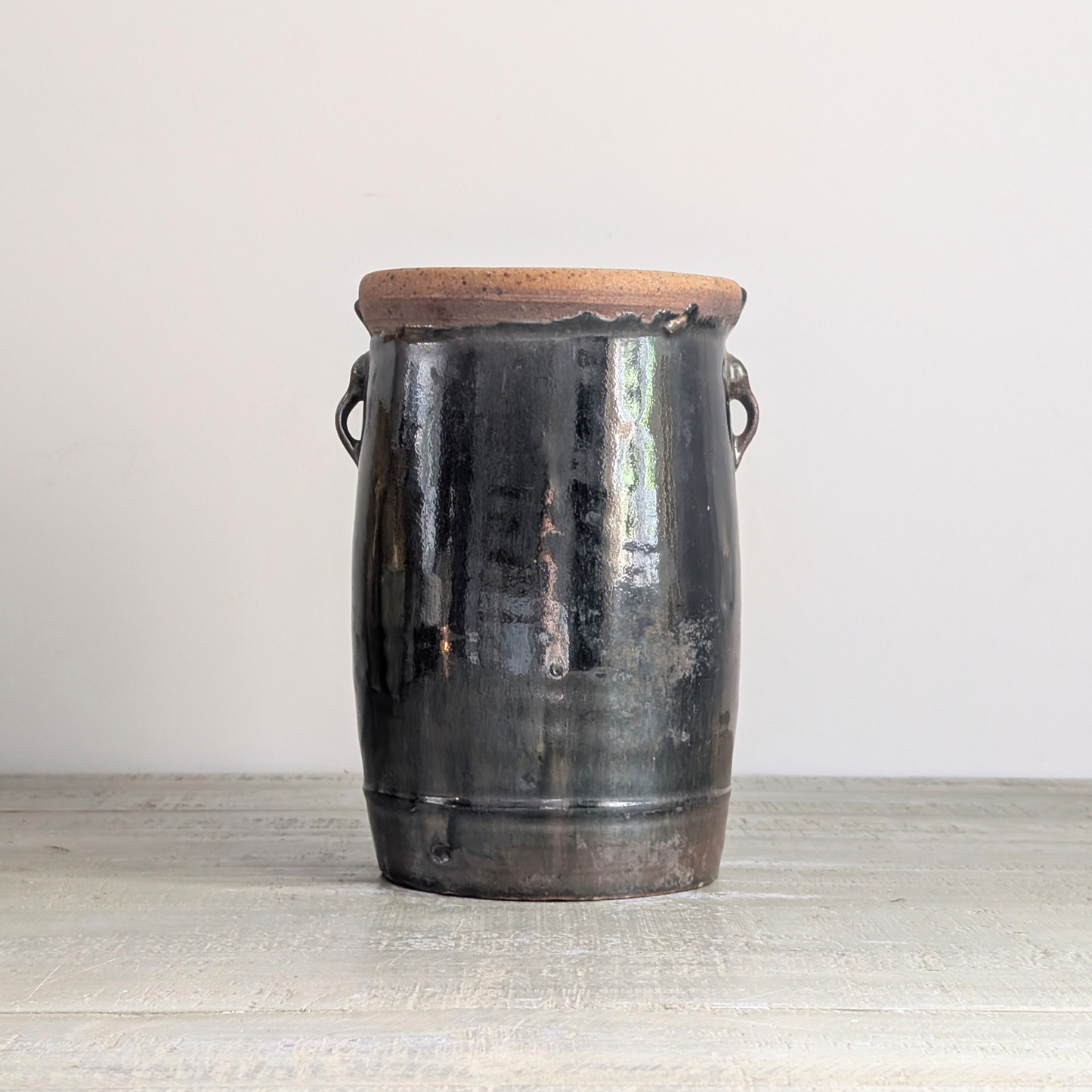 Tall Brown Chinese Pot