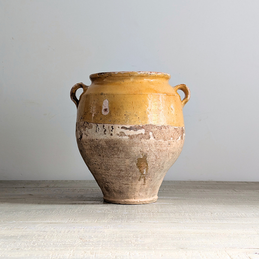 Large Yellow Confit Pot 2