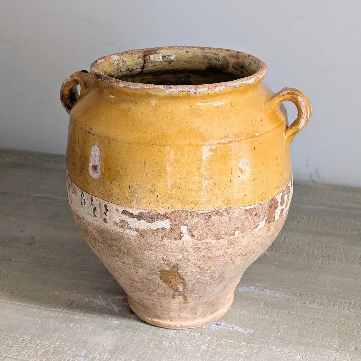 Large Yellow Confit Pot 1