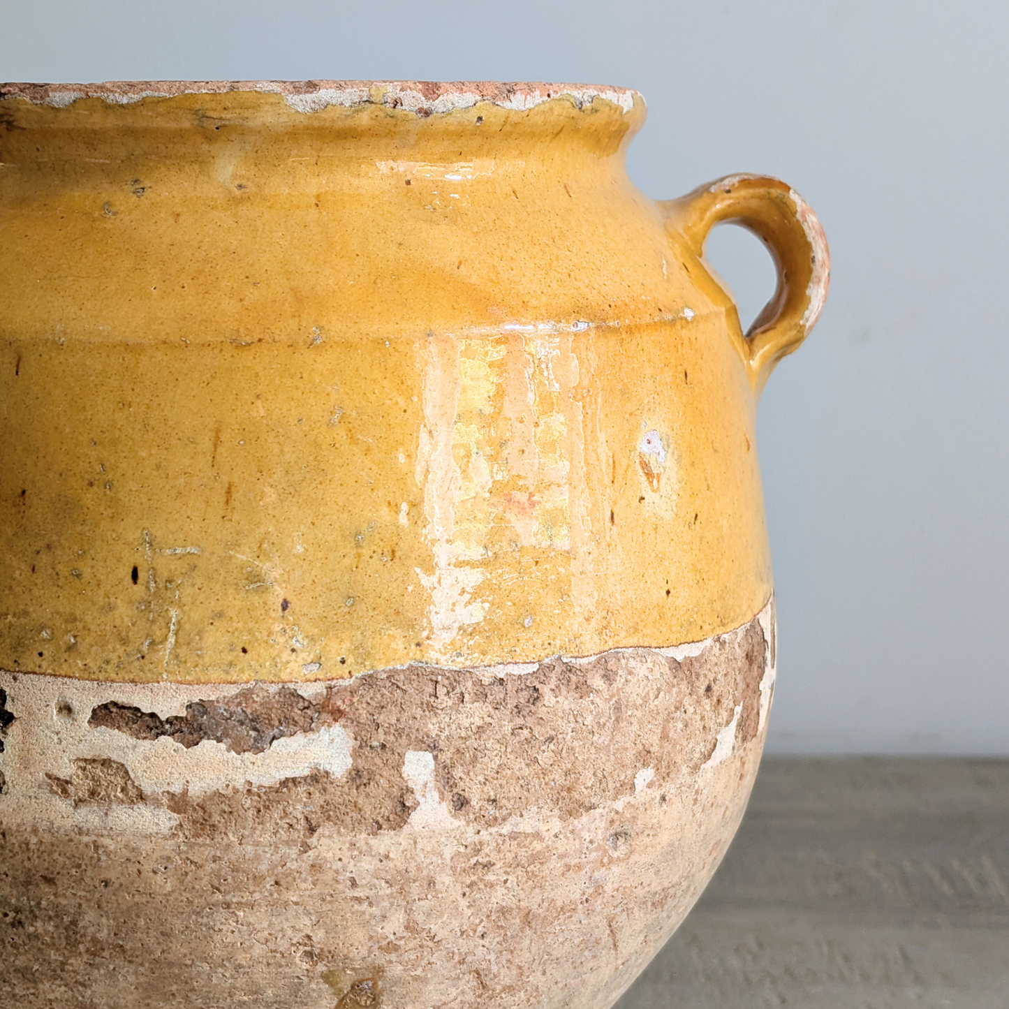 Large Yellow Confit Pot 1