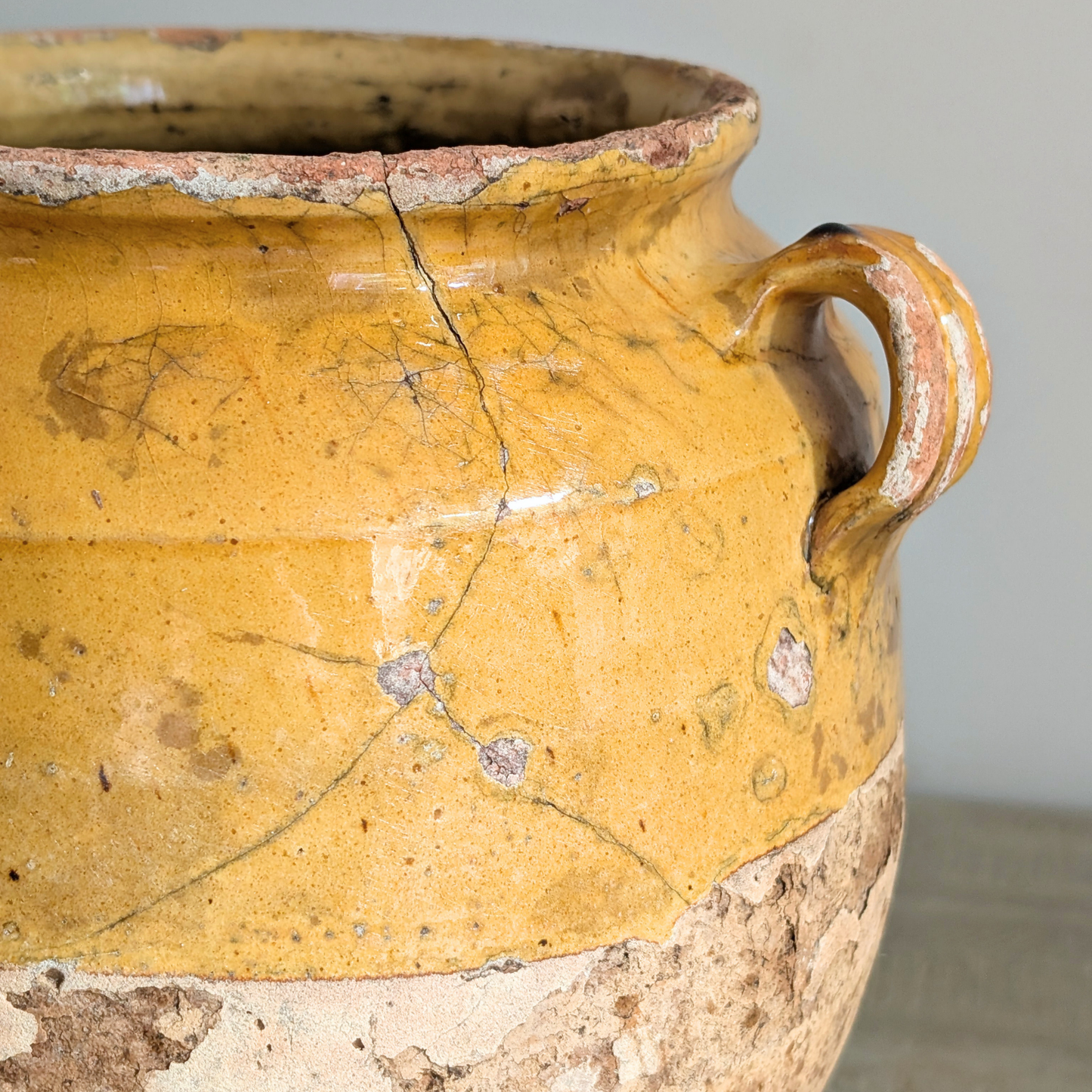 Large Yellow Confit Pot 1