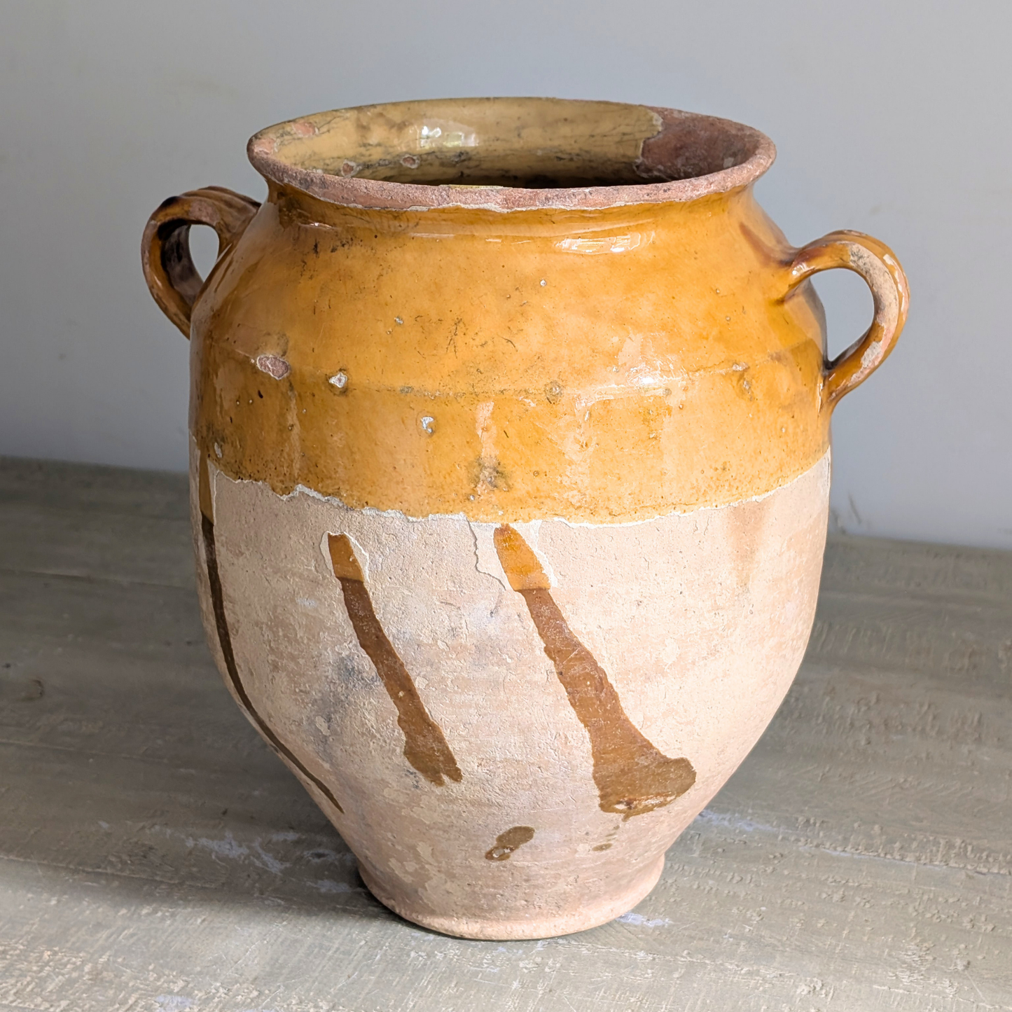 Large Yellow Confit Pot 2