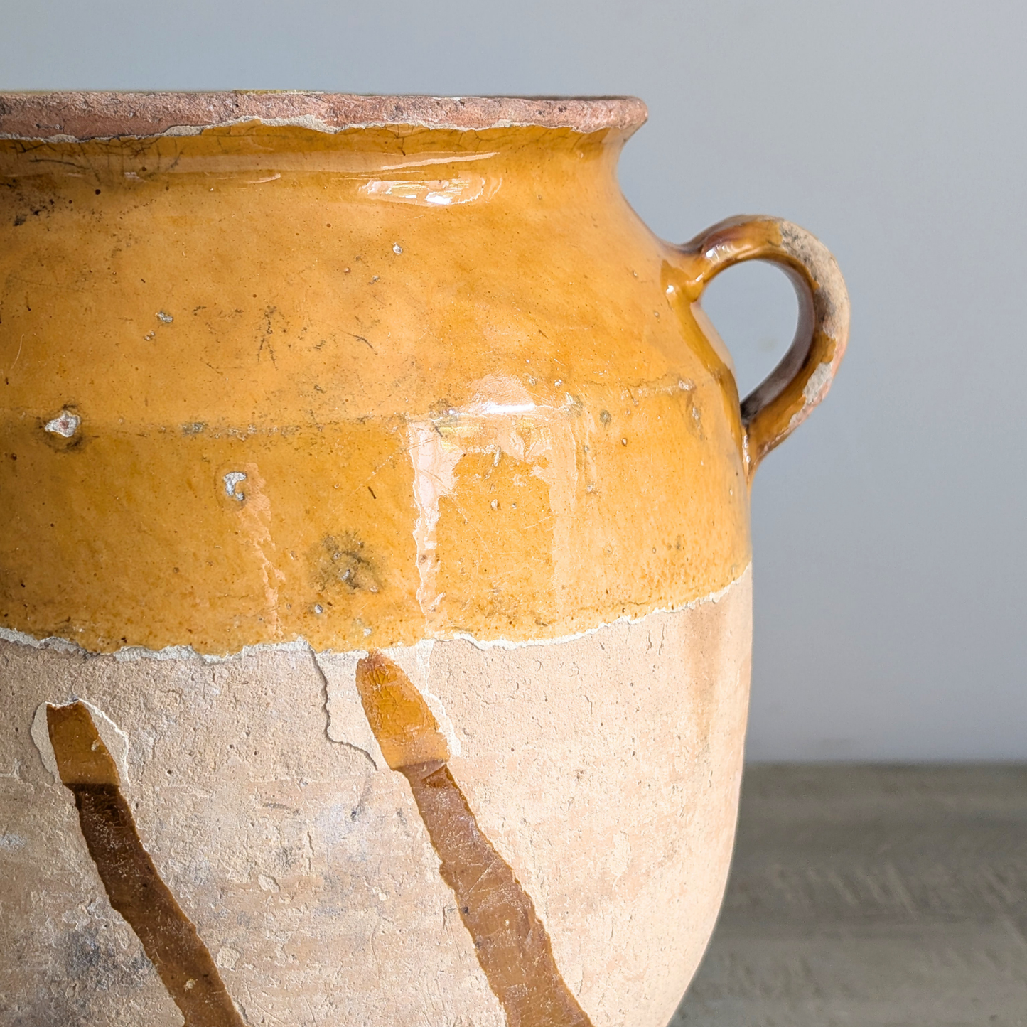 Large Yellow Confit Pot 2