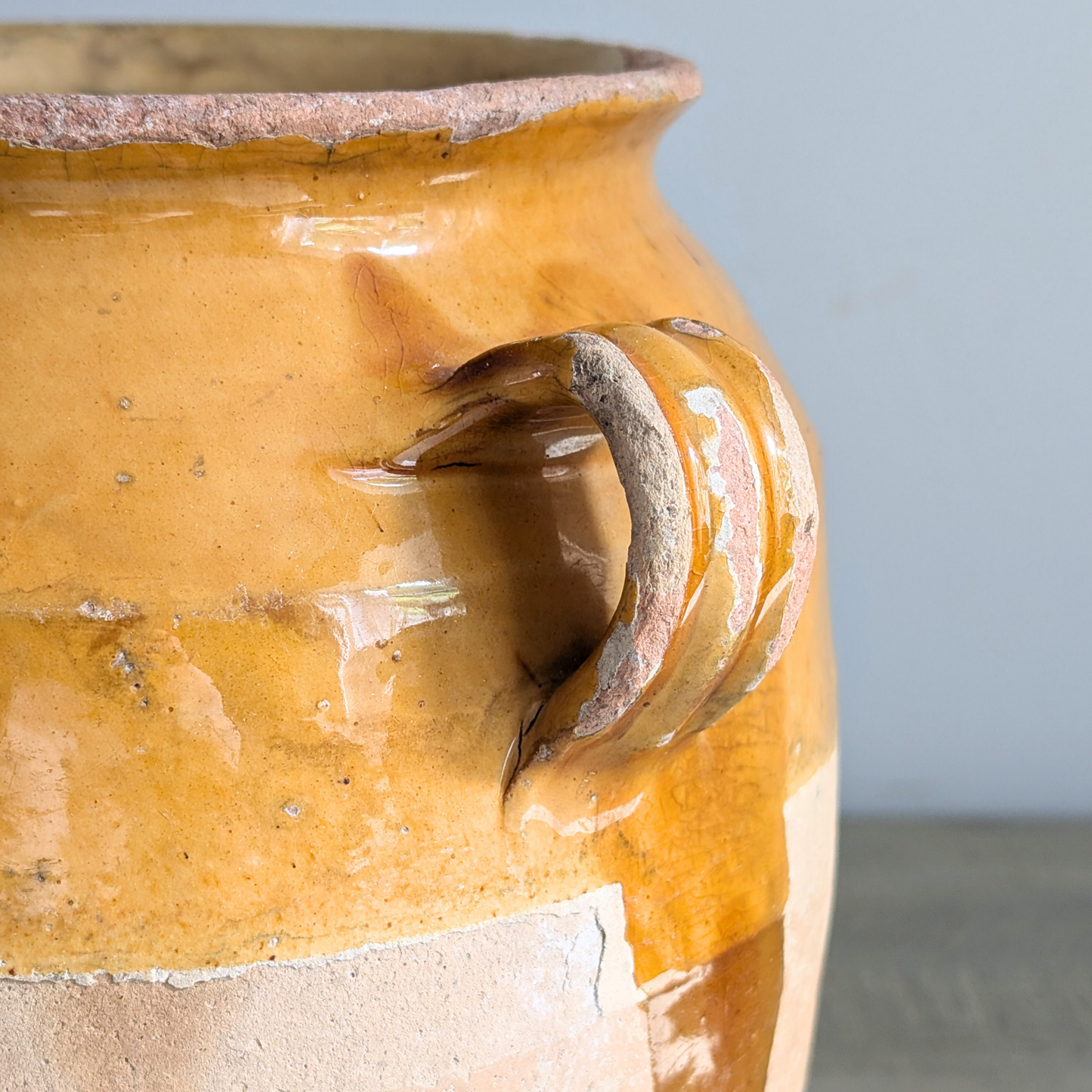 Large Yellow Confit Pot 2
