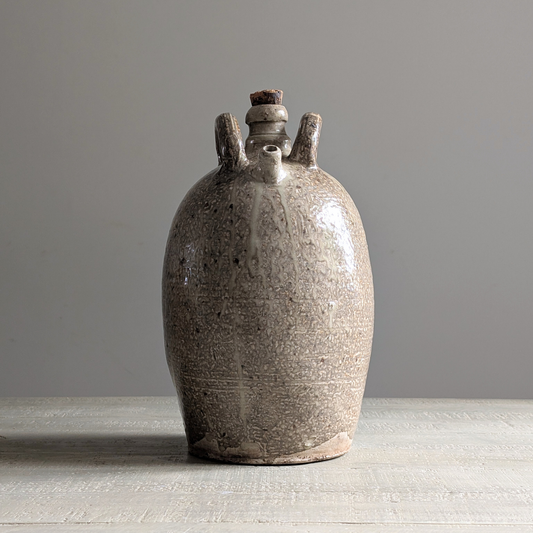 Large Drippy Glaze Oil Jug