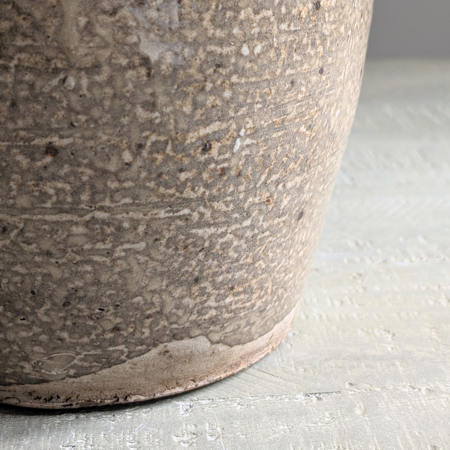 Large Drippy Glaze Oil Jug