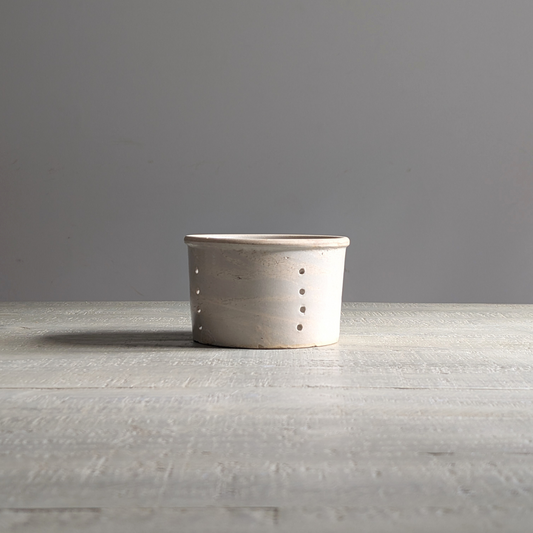 Large Off-White Cheese Strainer 1