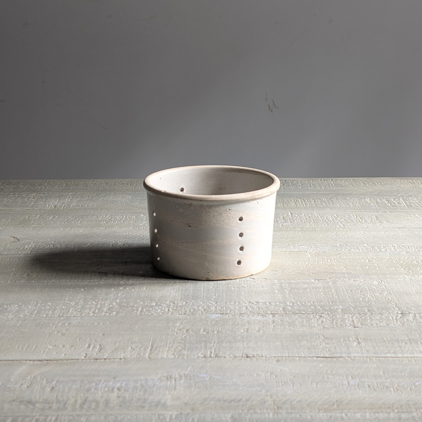 Large Off-White Cheese Strainer 1