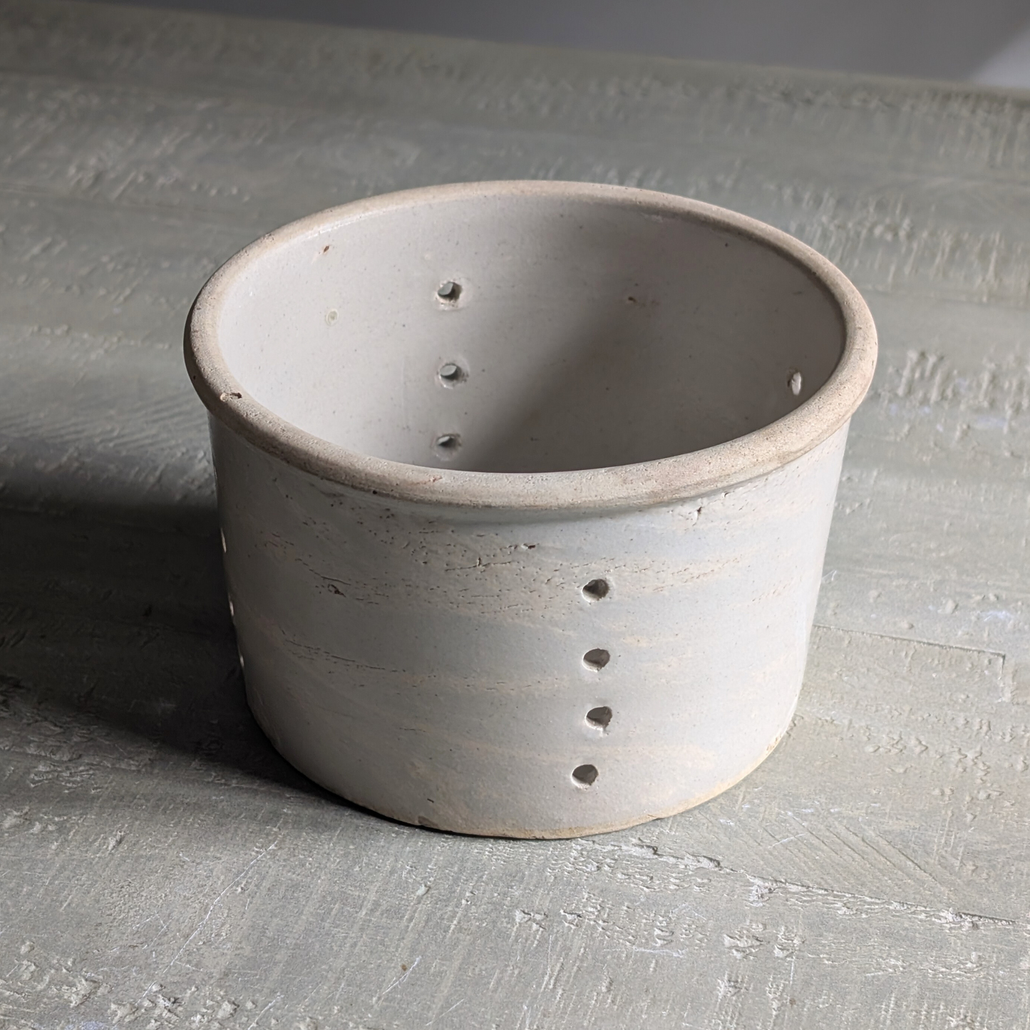 Large Off-White Cheese Strainer 1