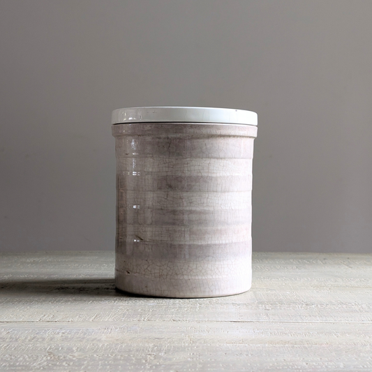 Large Striped Mottled Utensil Pot