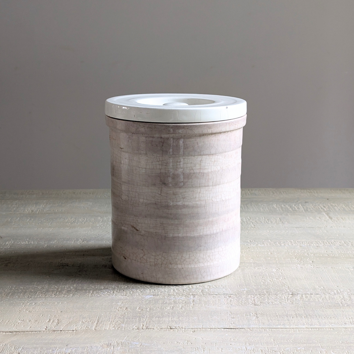 Large Striped Mottled Utensil Pot