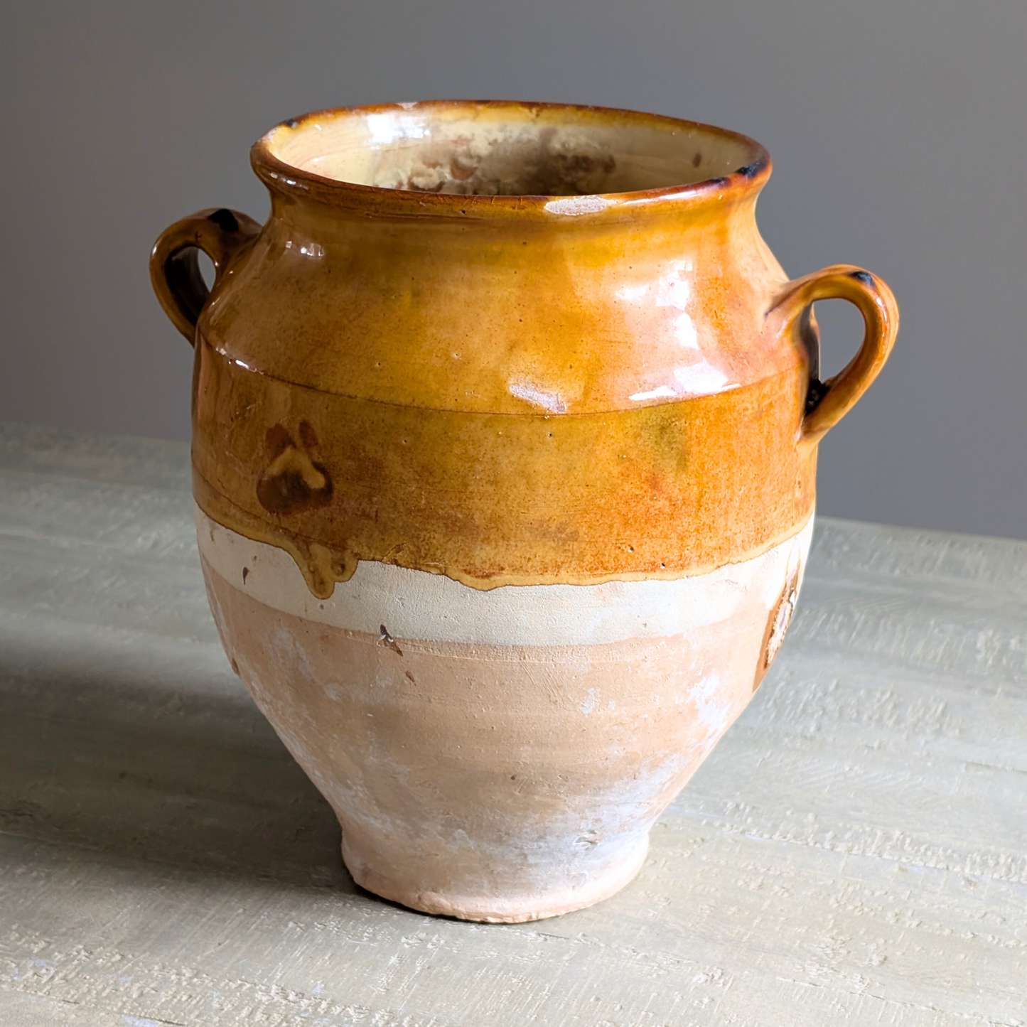 Large Yellow Confit Pot 1