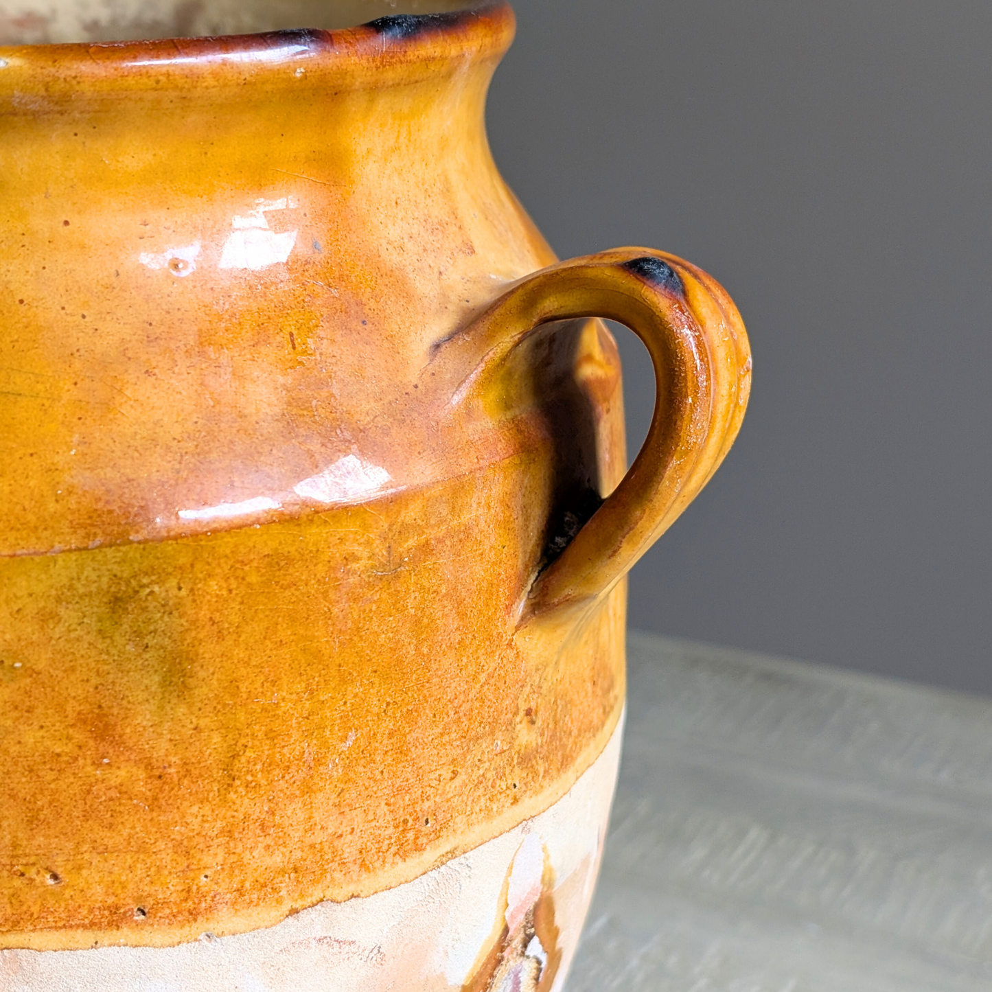 Large Yellow Confit Pot 1