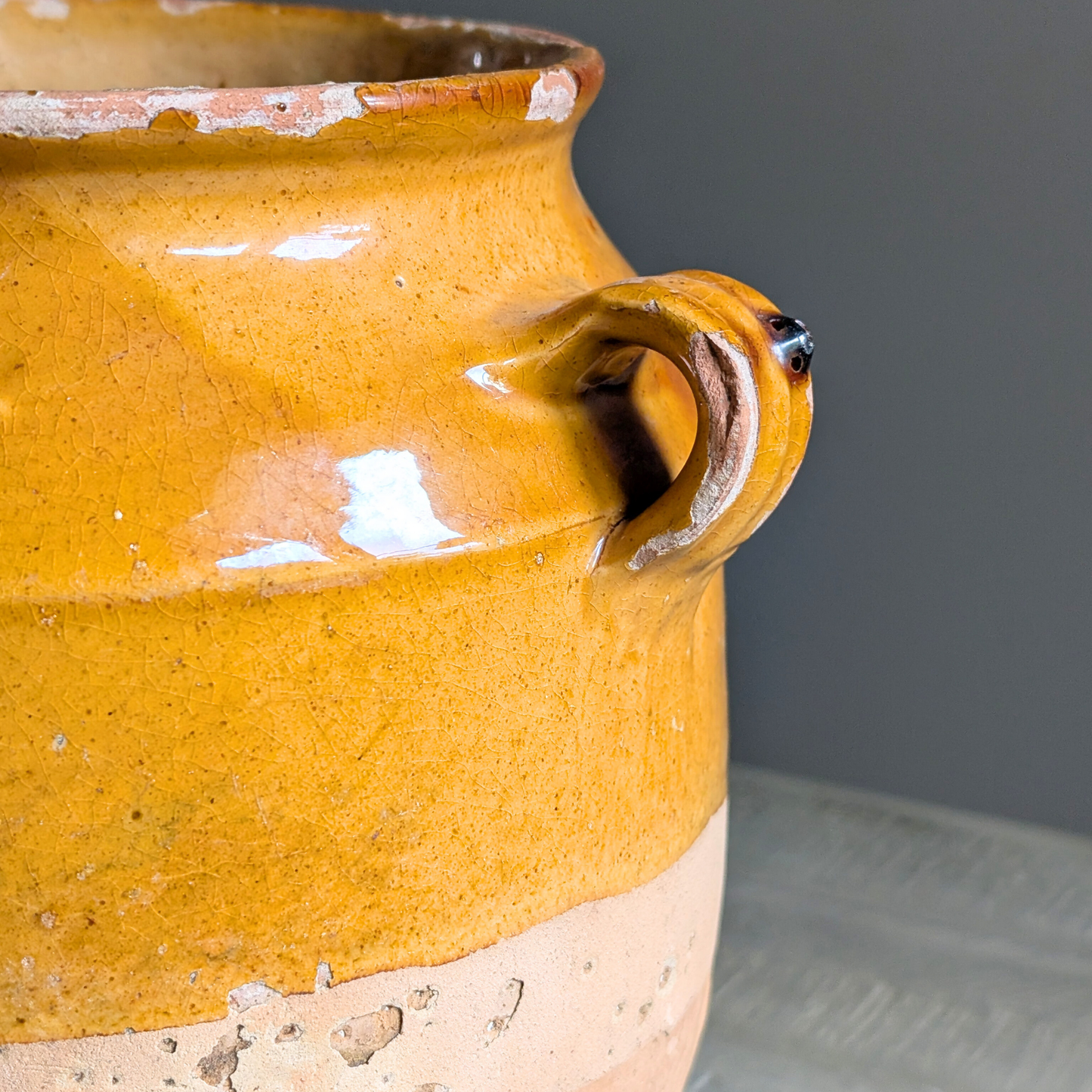 Large Yellow Confit Pot 2