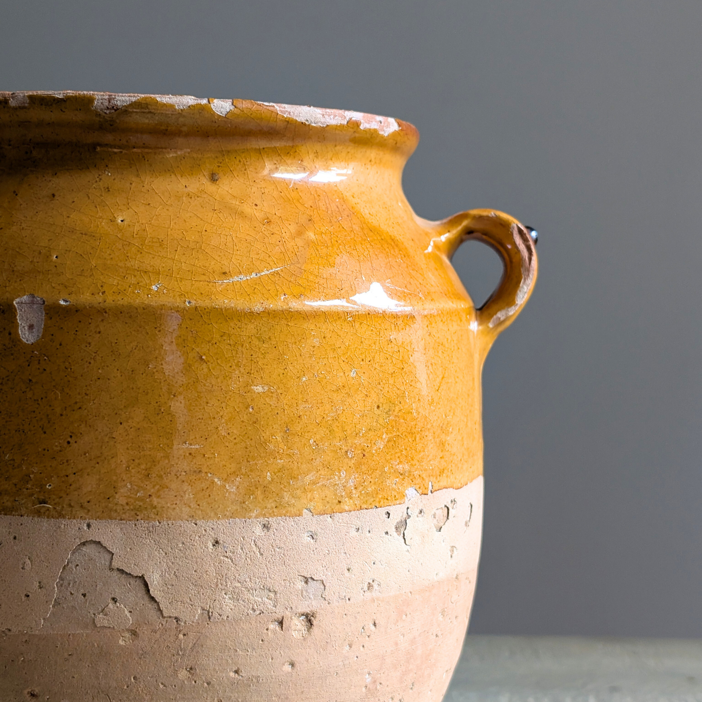 Large Yellow Confit Pot 2