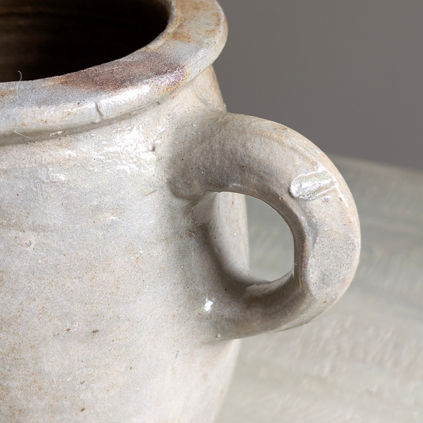 Medium Grey Double Handled French Pot