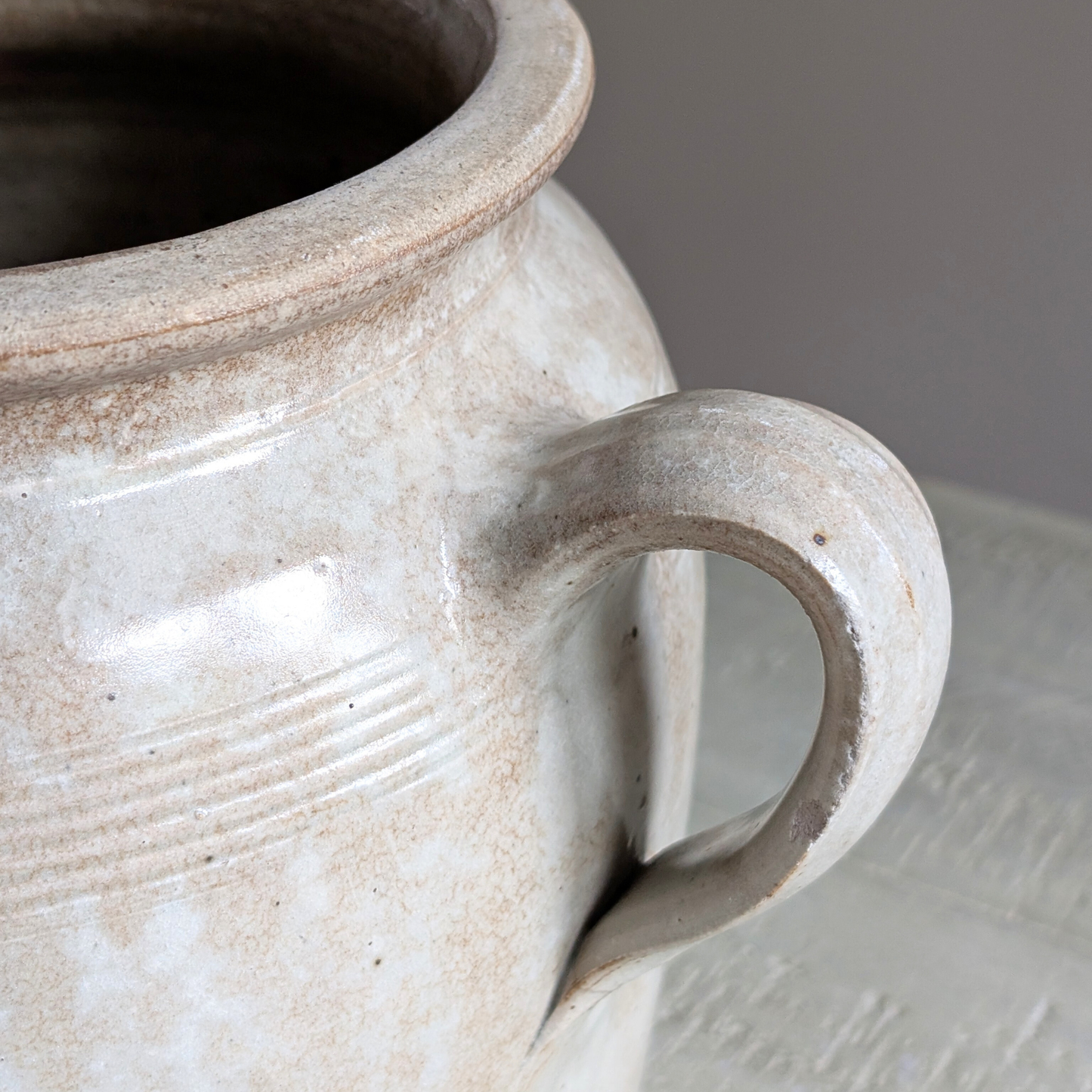 Large Loop Eared Confit Pot 2