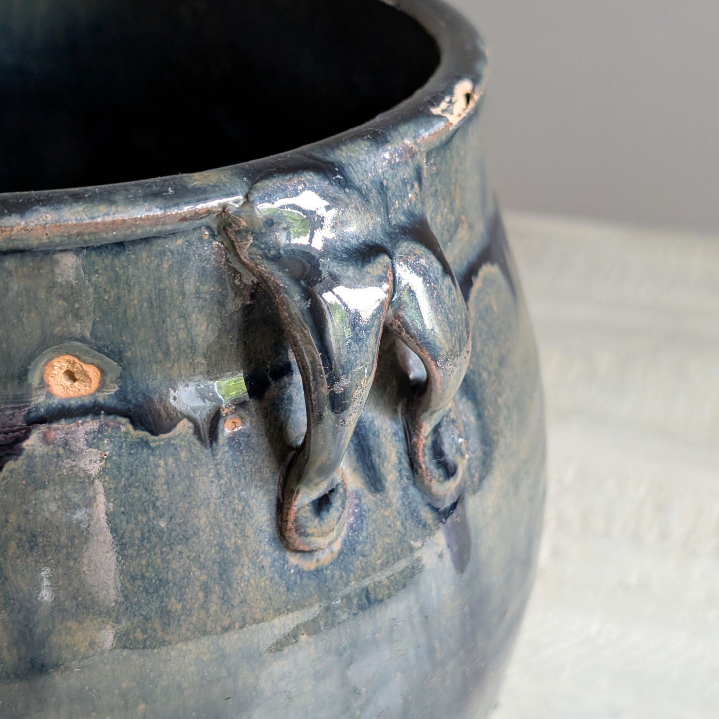 Blue Chinese Preserving Jar