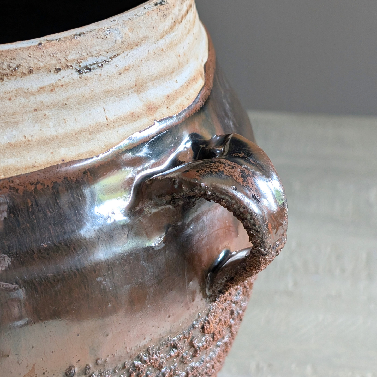 Brown Glazed Confit Pots