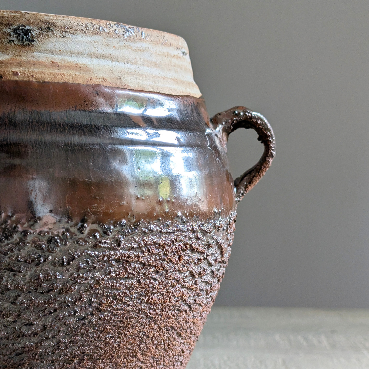 Brown Glazed Confit Pots