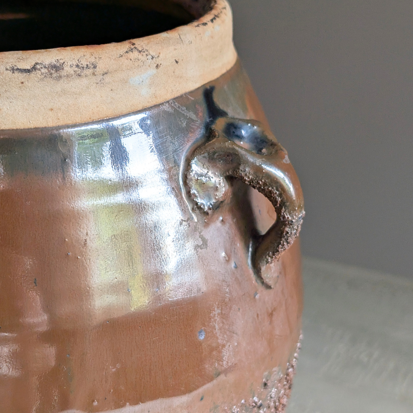 Brown Glazed Confit Pots