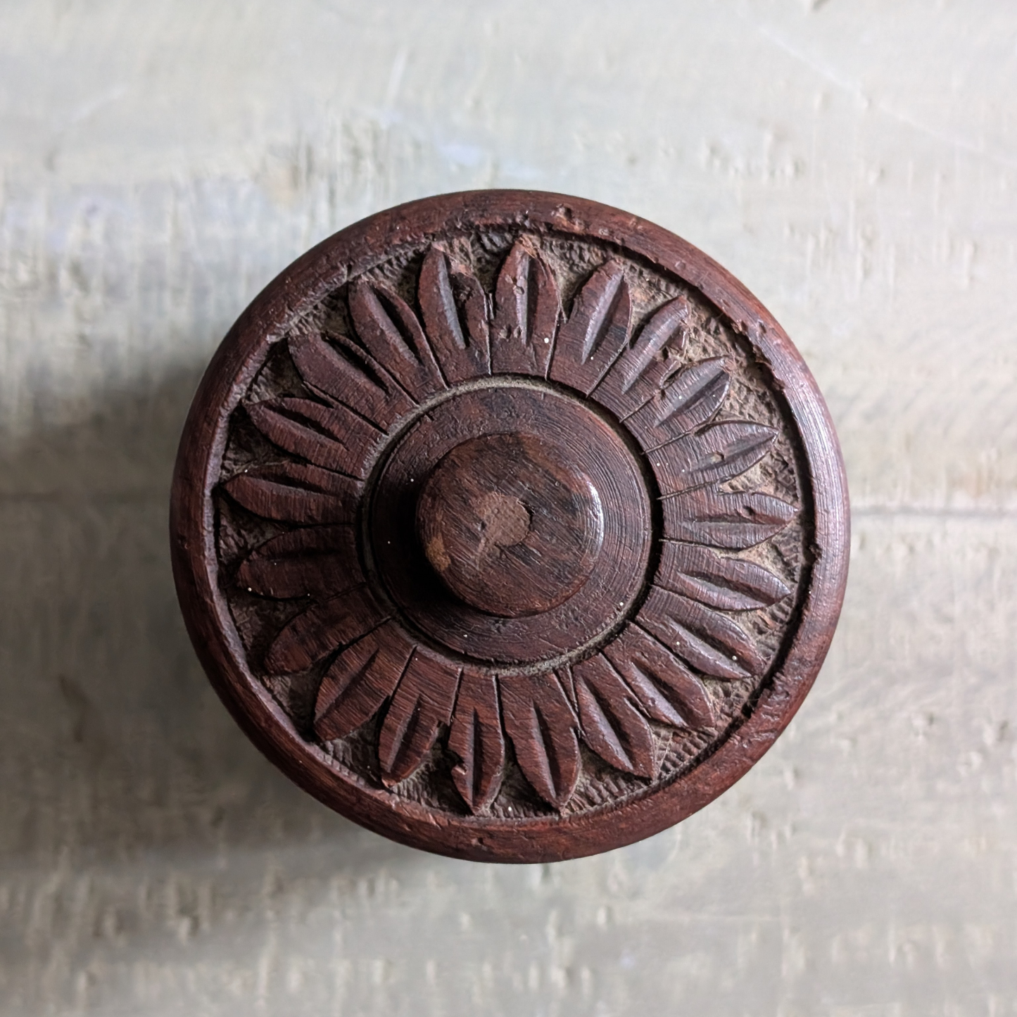 Hand Carved Wooden Trinket Pots