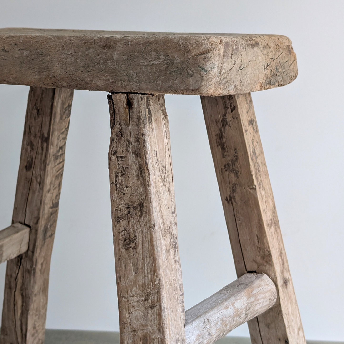 Large Reclaimed Milking Stool 1