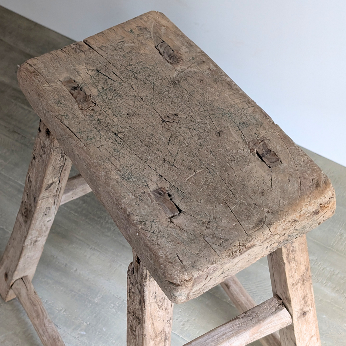 Large Reclaimed Milking Stool 1