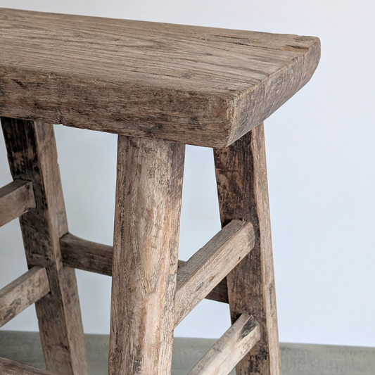 Large Reclaimed Milking Stool 2