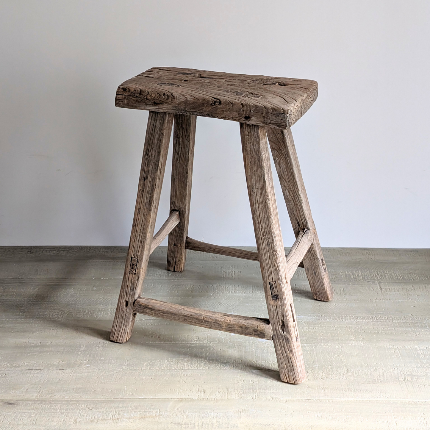 Large Reclaimed Milking Stool 5