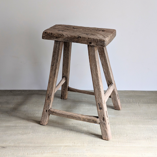 Large Reclaimed Milking Stool 5
