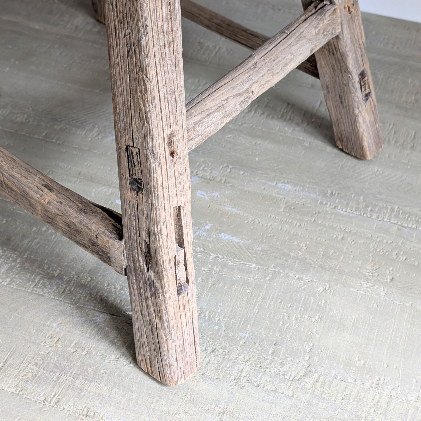 Large Reclaimed Milking Stool 5