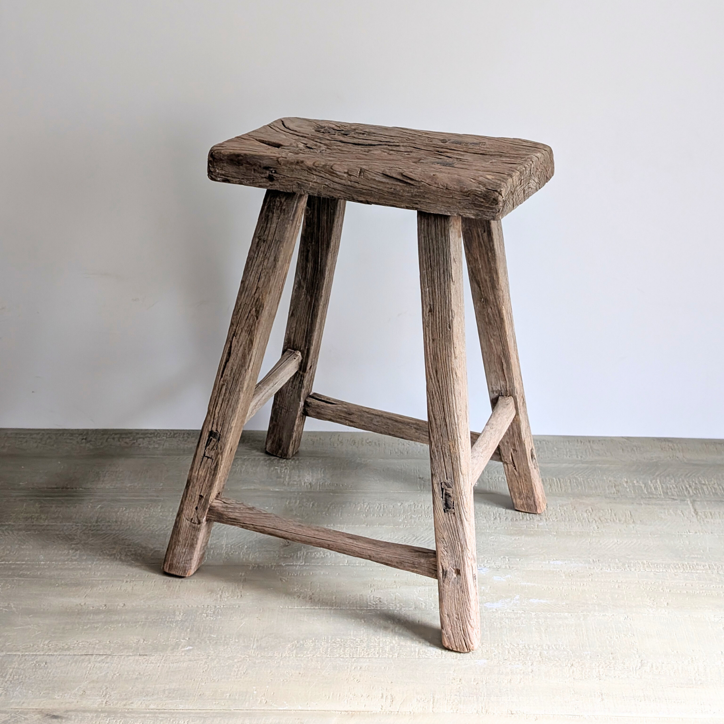 Large Reclaimed Milking Stool 5