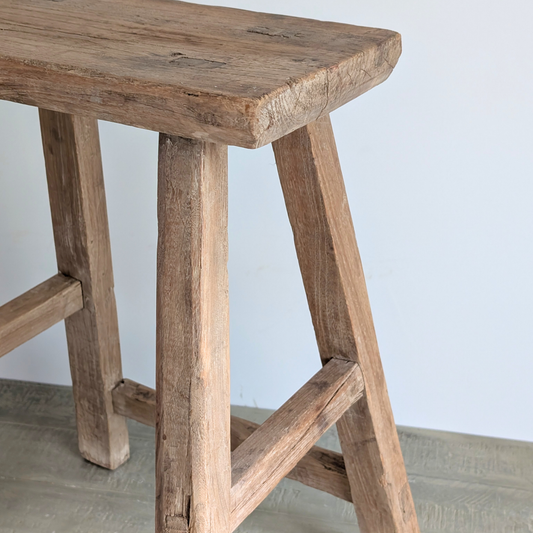 Large Reclaimed Milking Stool 6