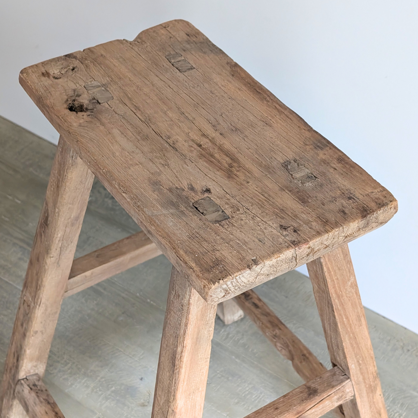 Large Reclaimed Milking Stool 6