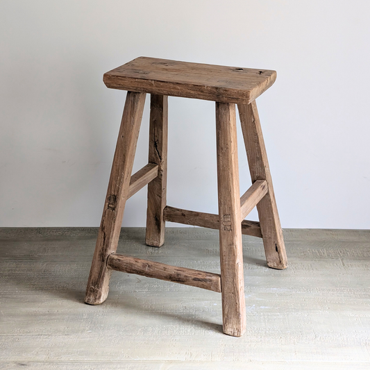 Large Reclaimed Milking Stool 6