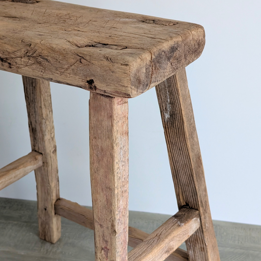Large Reclaimed Milking Stool 8