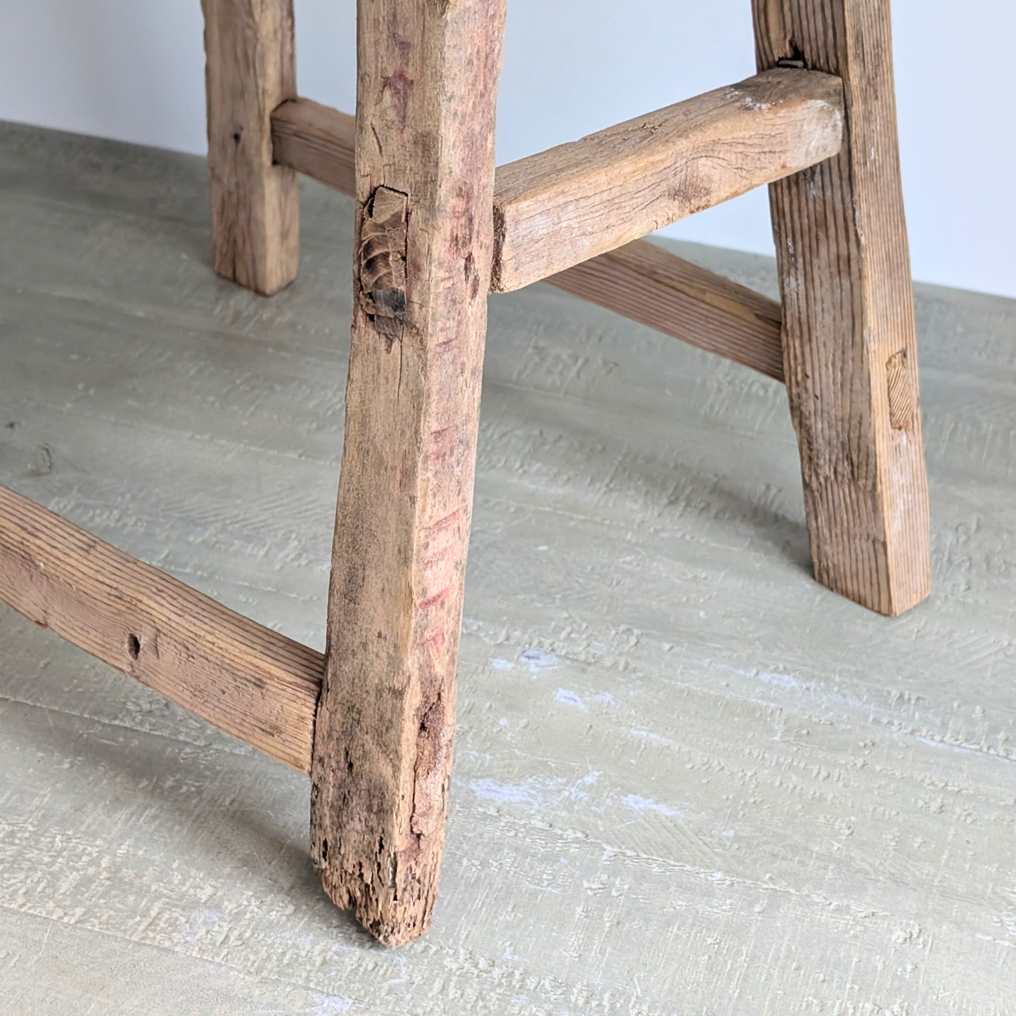 Large Reclaimed Milking Stool 8