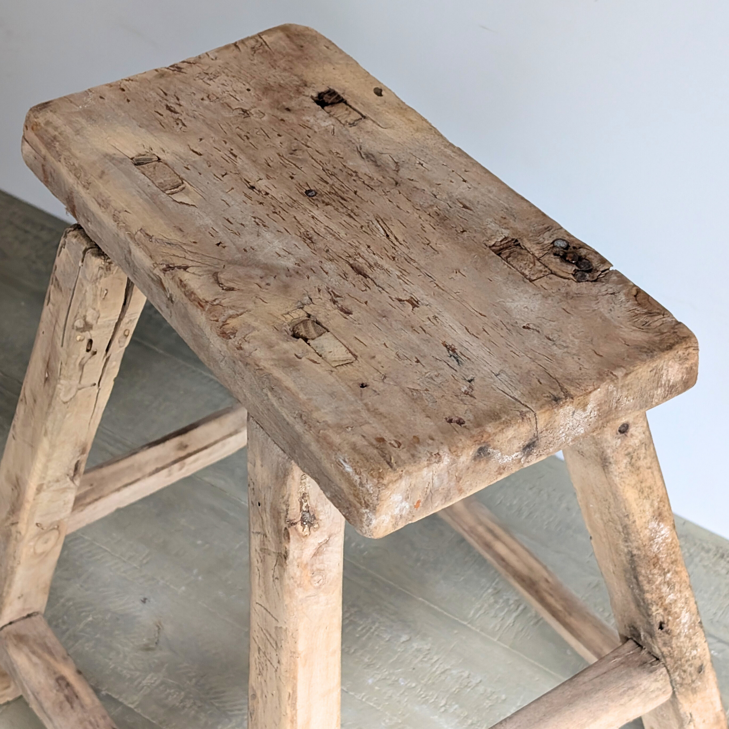 Large Reclaimed Milking Stool 9