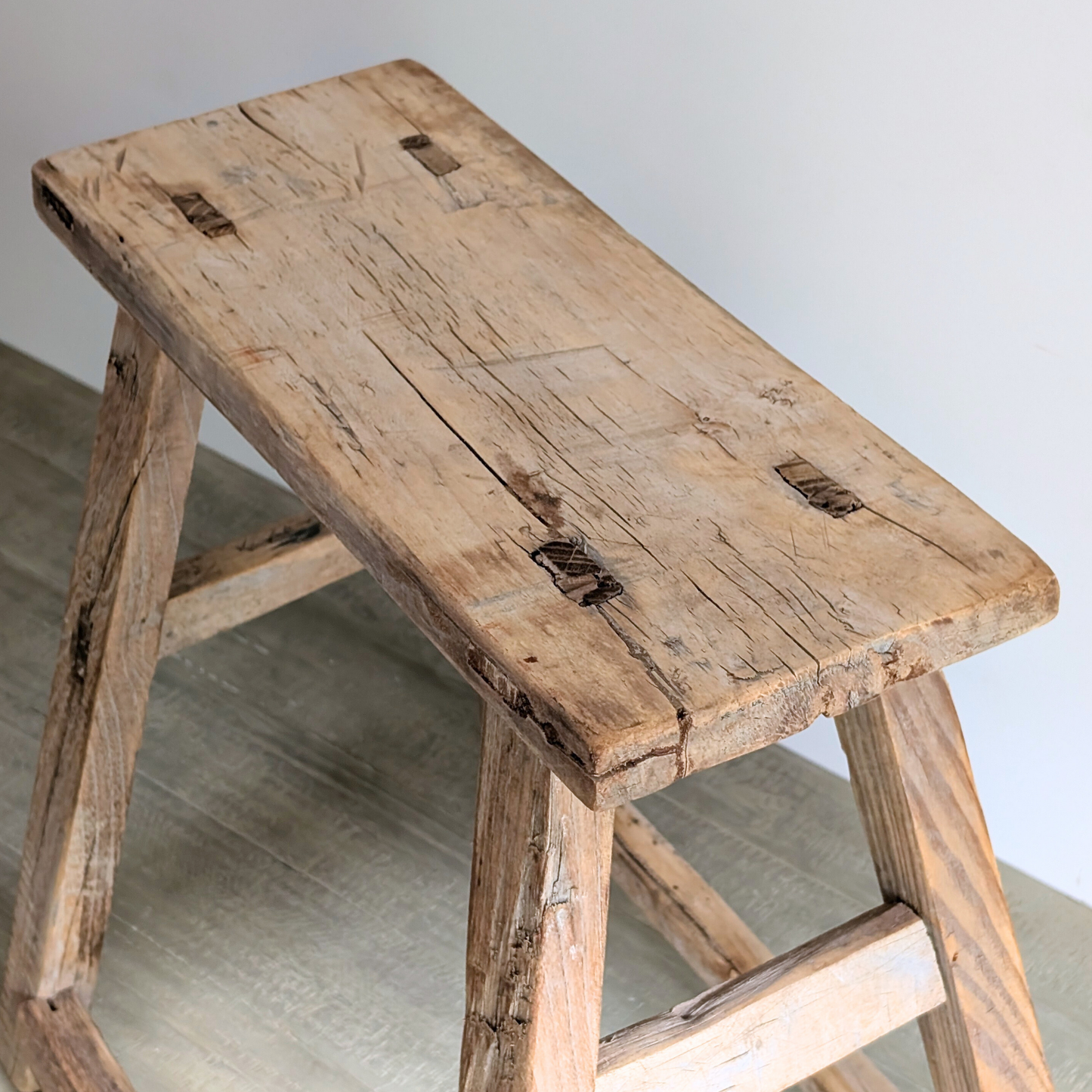 Large Reclaimed Milking Stool 10