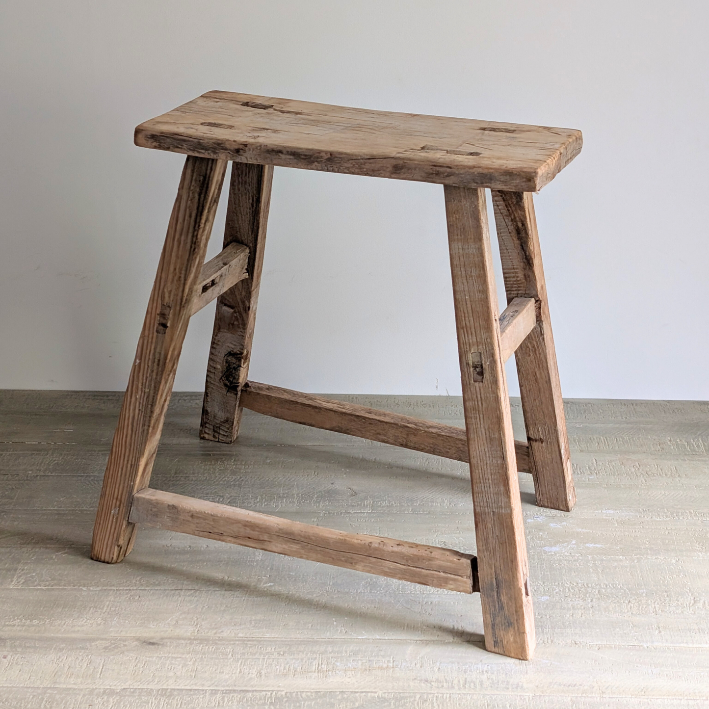 Large Reclaimed Milking Stool 10