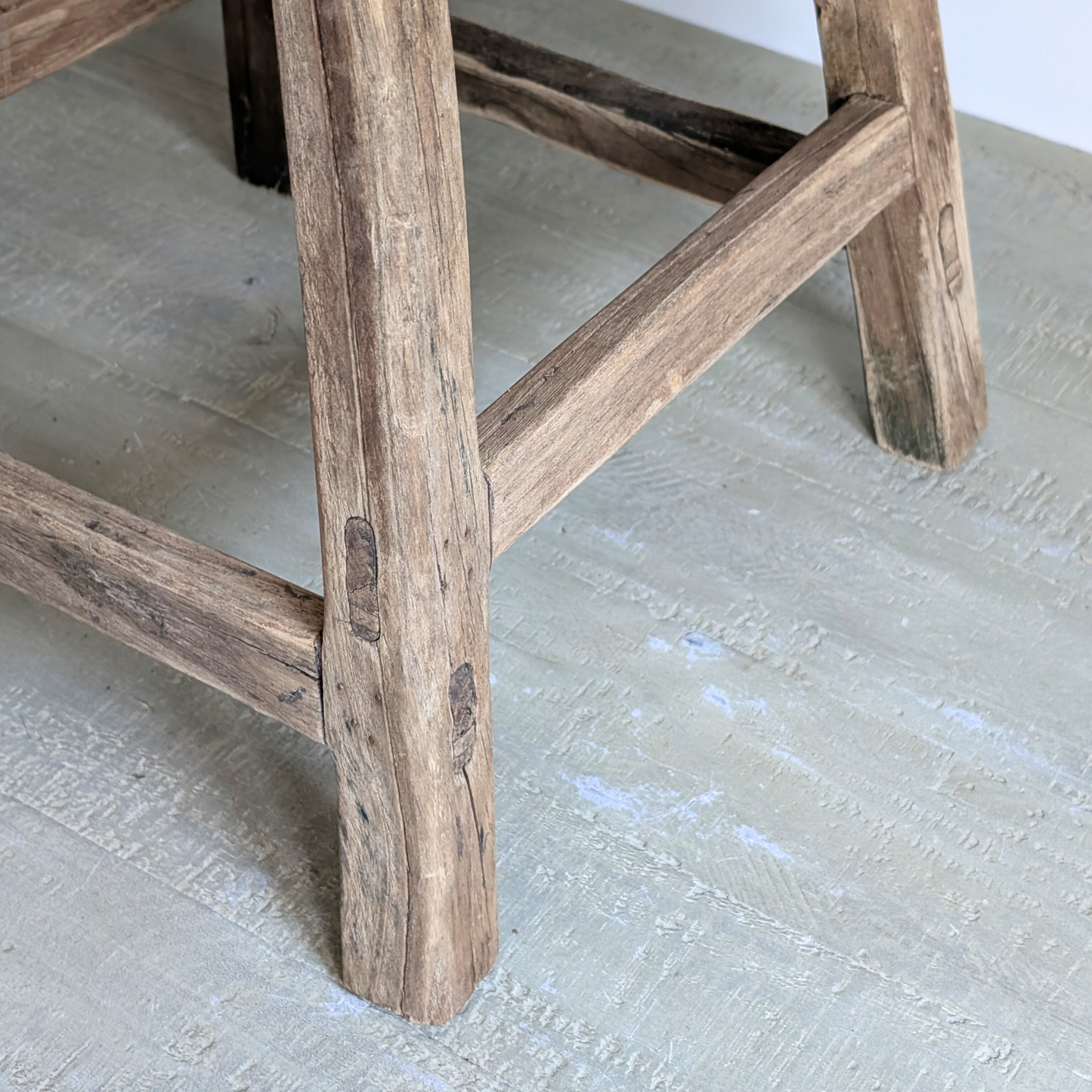 Large Round Reclaimed Milking Stool 3