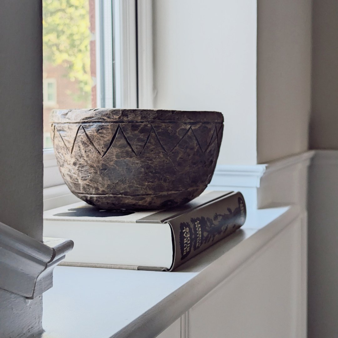 Antique Hand - carved Wooden Bowl - Maker Home