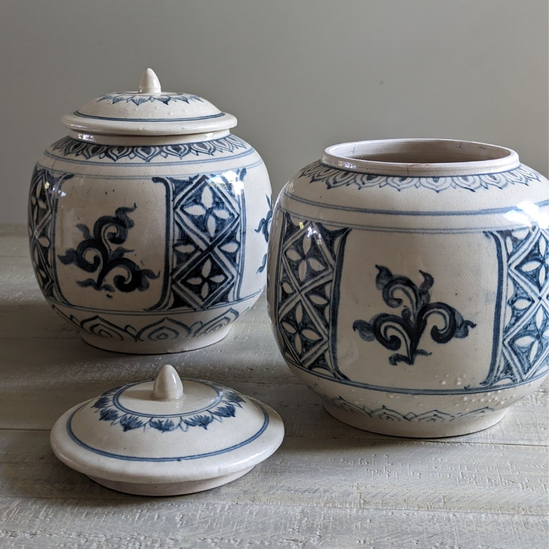 Blue Chinese Ginger Jars - Maker Home